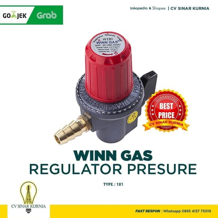 Regulator WINN GAS W 181 NM High Pressure (Tanpa Indikator Meter) | SNI