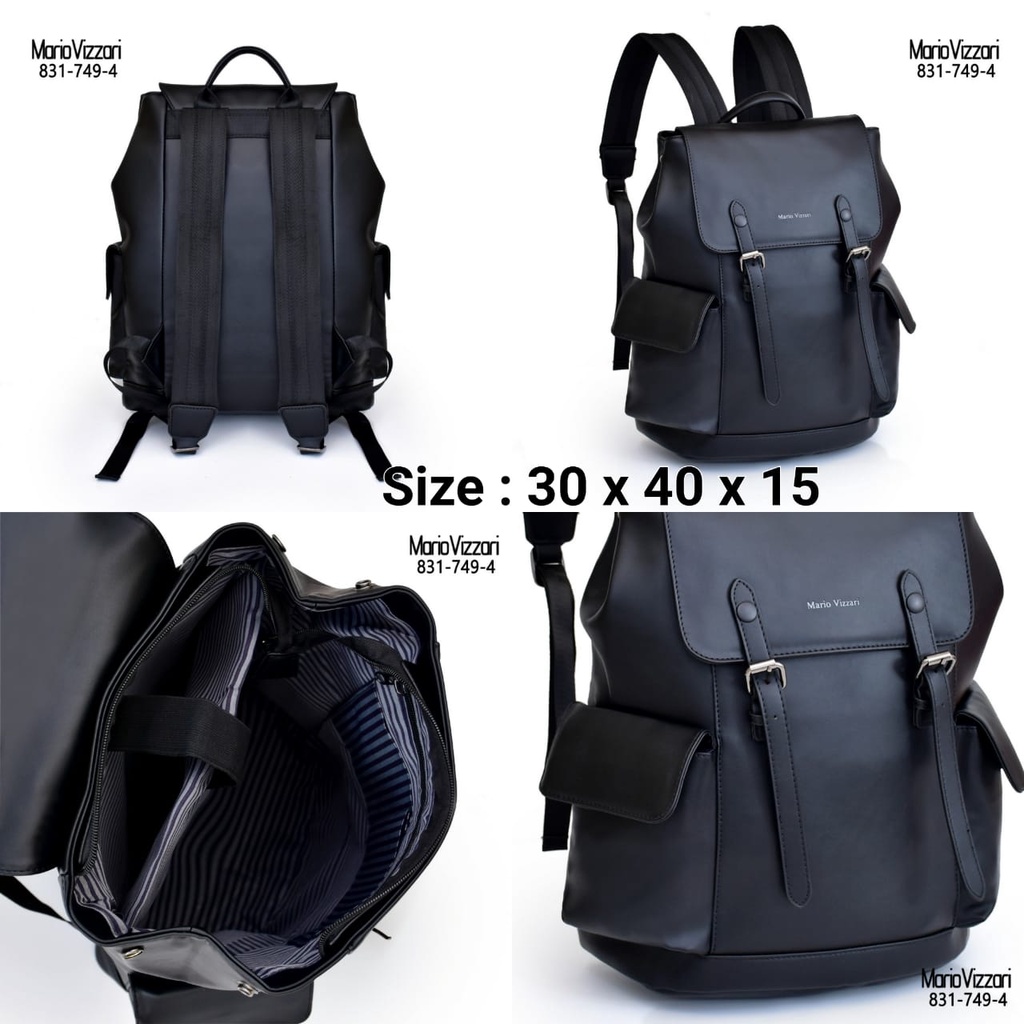 Tas Ransel Pria Kulit Mario Vizzari Hardy  (831-749-4 ) - Laptop