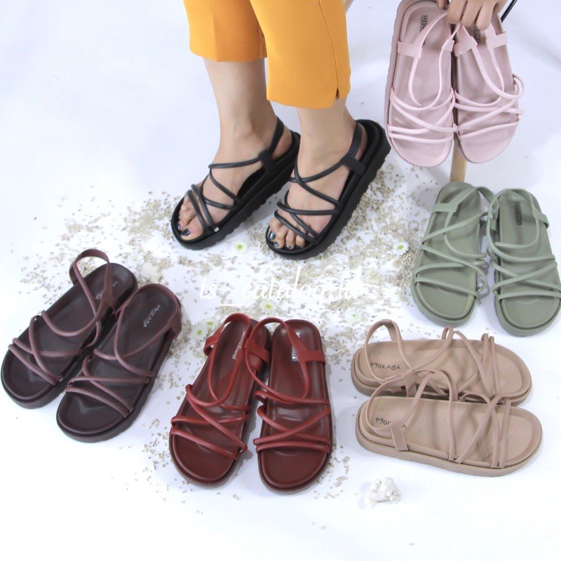 Sandal Gladiator Tebal 4cm BEST SELLER Import Morego 1989 atau LCR 1989 atau Mokaya 1990-1 atau Micu 9901M atau Mokaya 1986-2