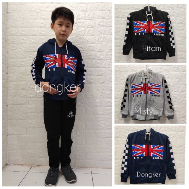 JAKET SWEATER ZIPPER ANAK PREMIUM