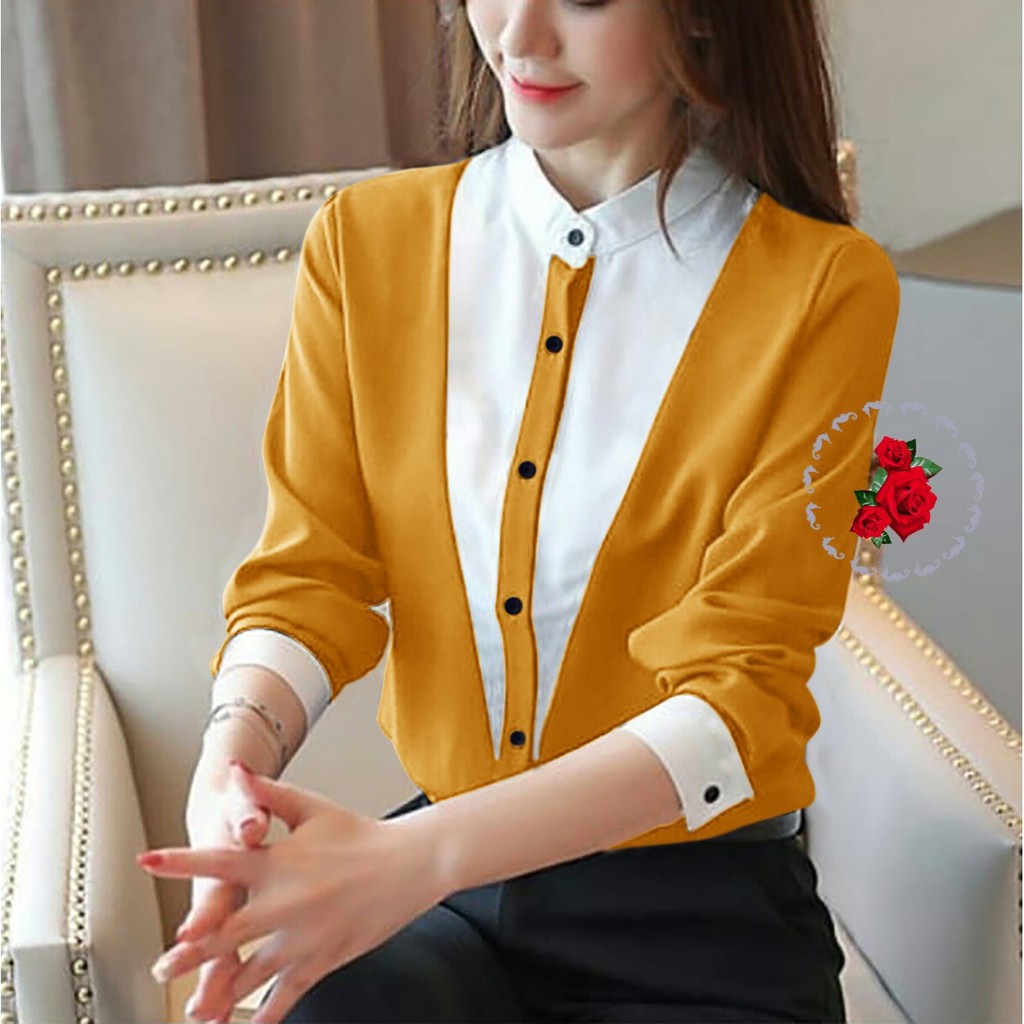 FWG - BLOUSE EILLEN / BLOUSE / ATASAN MURAH / BLUS WANITA / BLOUSE KOREA