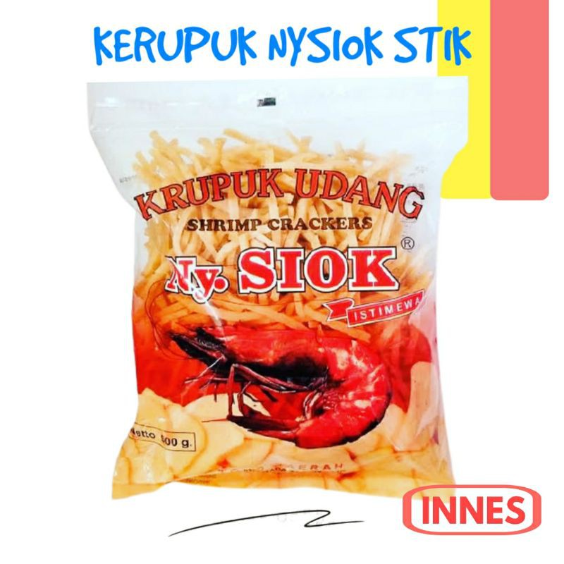 

Kerupuk Udang NySiok Stik Panjang / Krupuk Mentah Ny Siok Stick / Ny.Siok Asli