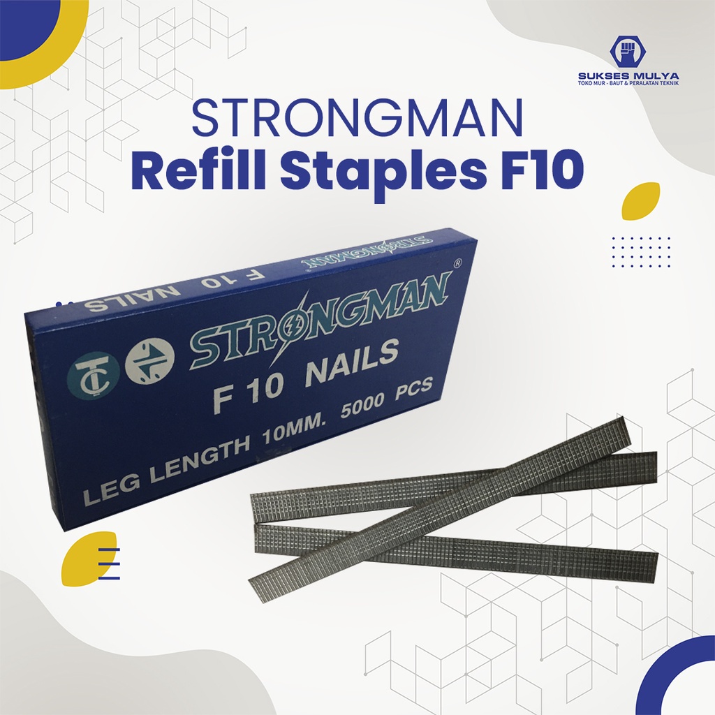 

STRONGMAN F10 Isi Paku Tembak 10mm Refil Staples