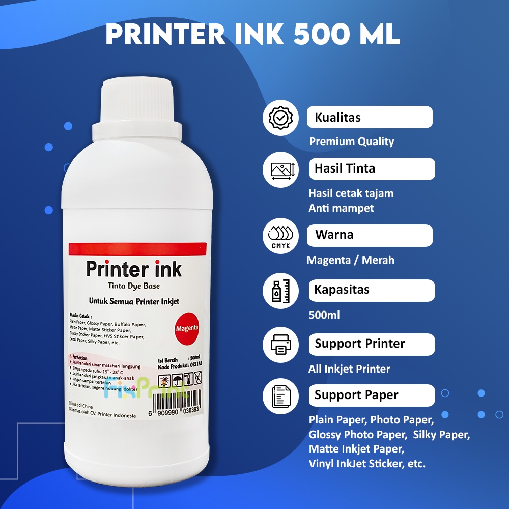 Tinta Universal Ink 500ml Refill Cartridge Canon 810 811 745 746 47 57