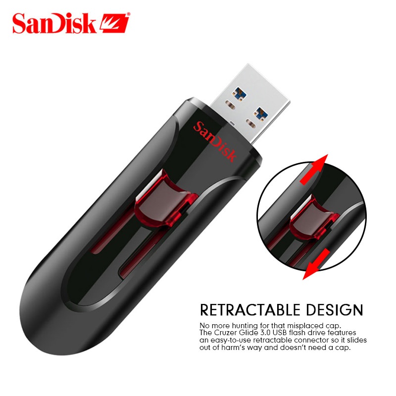 SanDisk CZ600 Cruzer Glide Ultra USB 3.0 16 32 64 GB Flash Disk Drive