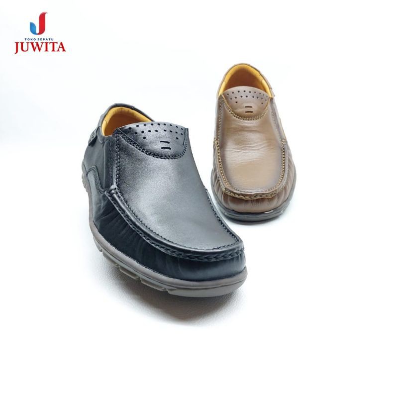 Sepatu pria asli kulit merk Justin Otto