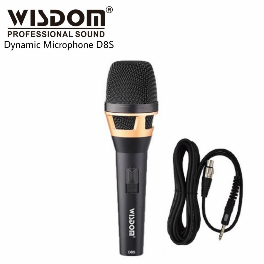 MIC KABEL WISDOM D8S MICROPHONE CABLE WISDOM D 8S MIC WISDOM D 8 S