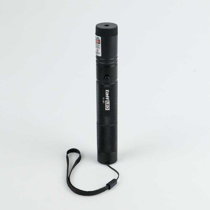 Laser Pointer 1MW 532NM Baterai+Charger Green Beam - YL-301 - Hitam