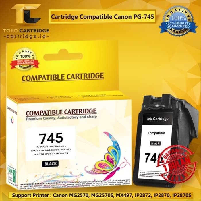 Cartridge tinta Compatible canon PG745 PG-745 PG 745 ink printer MG2470 MG2570 IP2870 MX497 TR4570s