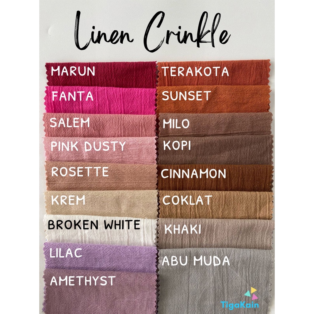 1 Meter Kain Linen Crinkle / Linen Crincle