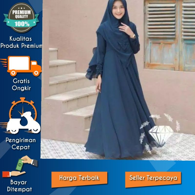 Model Baju Gamis Brokat Pesta Muslim Terbaru di Tahun 2019/2020