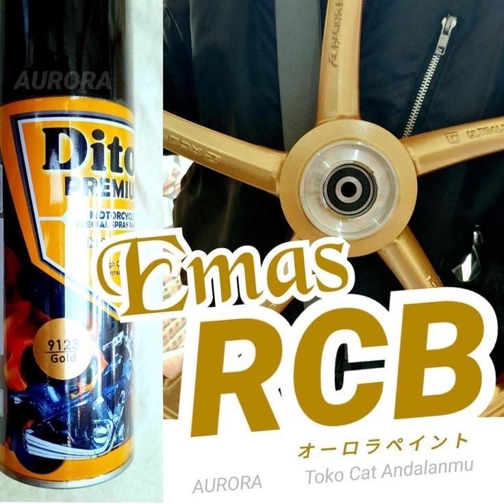 Menarik.. Pilox Diton Premium Gold 9123 Emas RCB 400ml Cat Pilok Pylox Mas