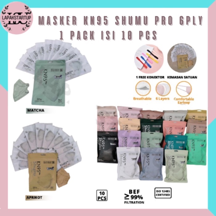 Masker KN95 SHUMU Premium Masker 6ply Series Dewasa 10pcs/Pack LS