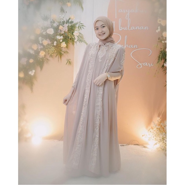 Promo Kaftan Gamis Mahera free Turban Kaftan Pesta Kaftan Lebaran Kaftan Terlaris