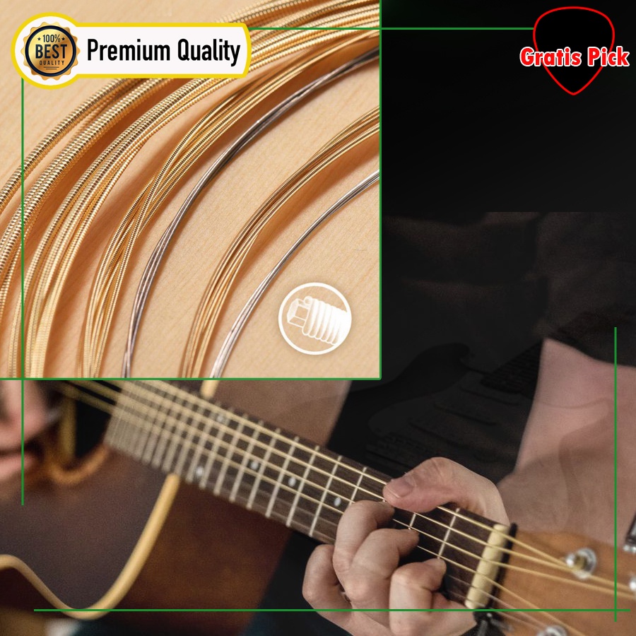 Senar Gitar ERNIEBALL Akustik 012 EARTHWOOD, Premium Gitar String ERNIE BALL