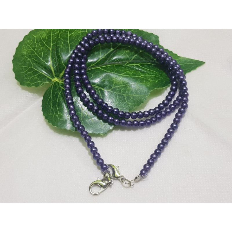 STRAP MASK MUTIARA SINTETIS/KALUNG MASKER MUTIARA MUTIARA SINTETIS (PLASTIK)