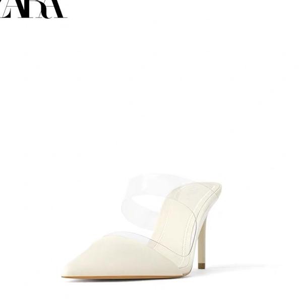 Zara 158 vinyl mules shoes ➣