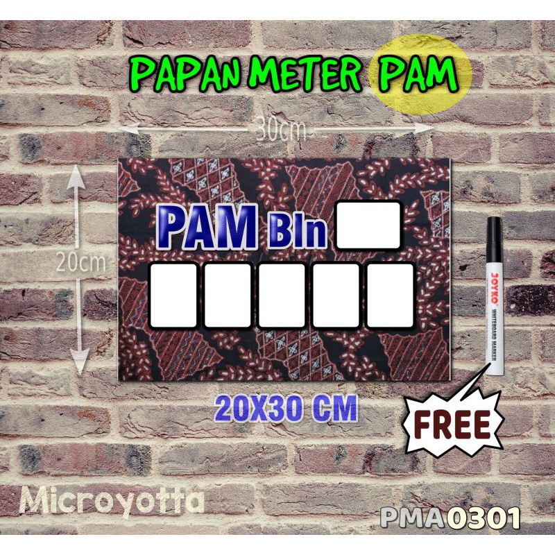 

Microyotta Papan Meter Listrik PLN PAM motif Unik - Batik 01