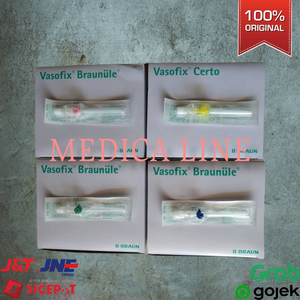 vasofix bbraun 18/20/22/24 harga 1 box isi 50