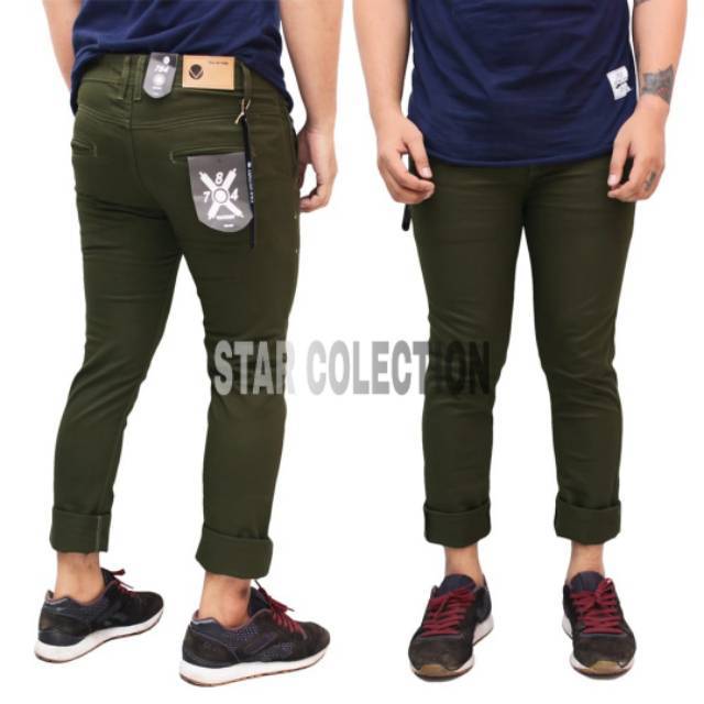 Celana chino panjang pria slim-fit 784 victory premium