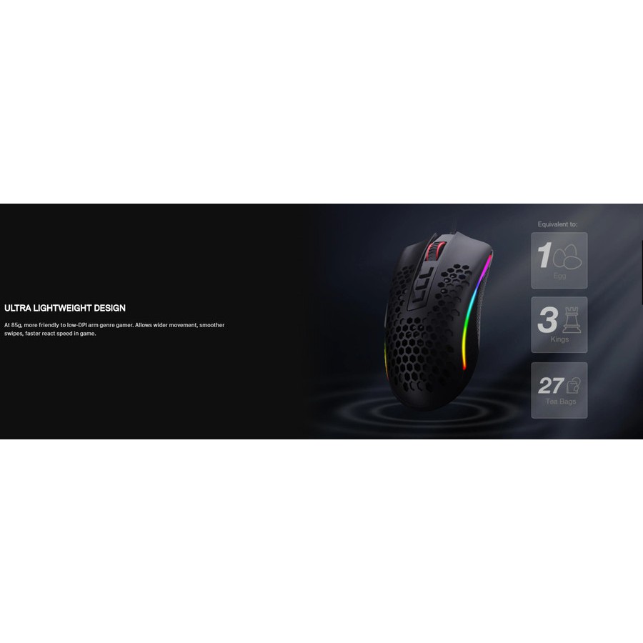 Redragon Gaming Mouse RGB STORM - M808-RGB - Hitam