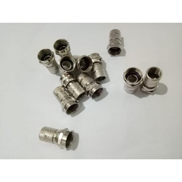 Konektor F kabel antena parabola CCTV CATV RG6 alumunium kualitas super