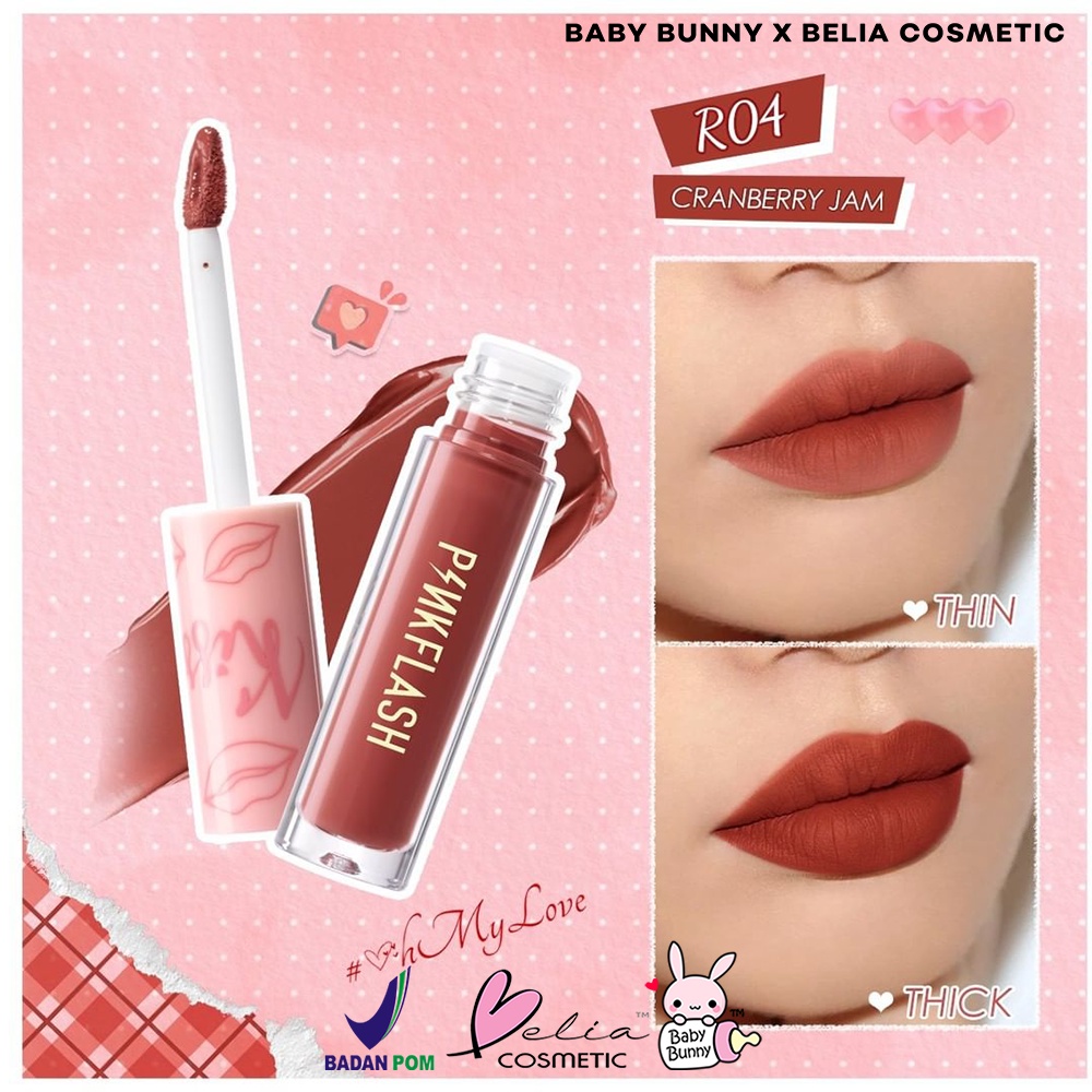 ❤ BELIA ❤ PINKFLASH KISS Lasting Matte Lip Cream OhMyKiss | Pink Flash | Lipcream BPOM PF-L01