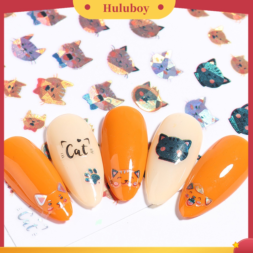 Huluboy Huluboy♡ Stiker Kuku 3D Dengan Perekat Untuk Salon Kecantikan