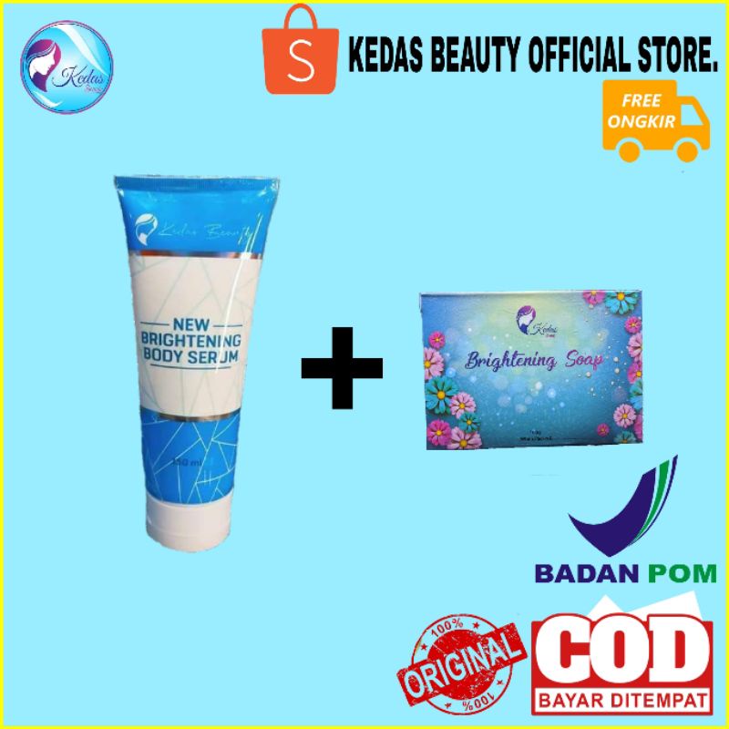 PAKET GLOWING SABUN KEDAS BEAUTY DAN BODY SERUM-SABUN + BODY SERUM