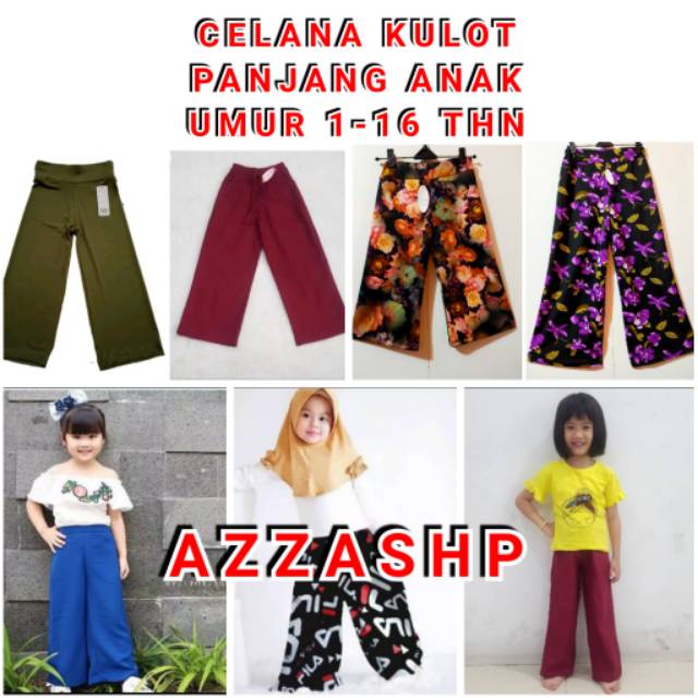 CELANA KULOT PANJANG ANAK UMUR 1-16 THN