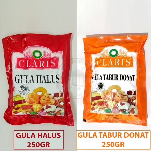 

GULA HALUS & GULA TABUR DONAT CLARIS /250gr