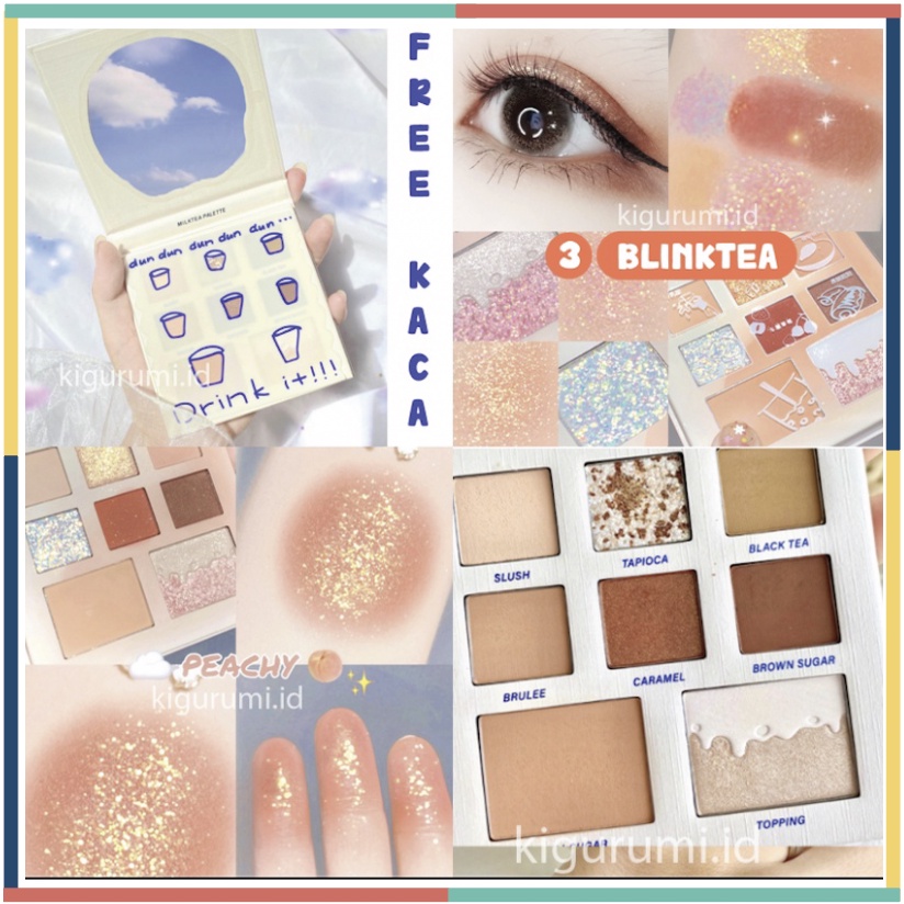 DIKALU Milktea Series 8 Warna Eyeshadow Pallete Matte Palet Waterproof FREE KACA XX042