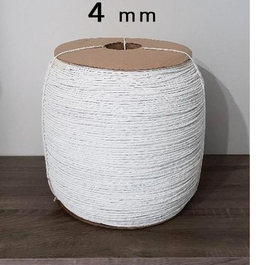 

tali kertas 4mm putih samson kraft paper rope untuk industri paperbag pengrajin harga 45 rb per 100m