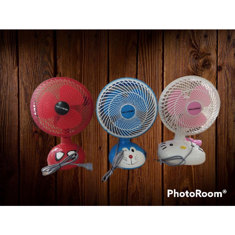 kipas angin welhome 6inch ori bisa swing mantap