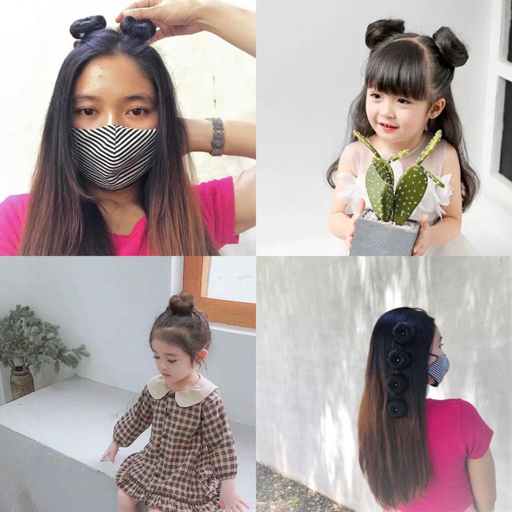 Jepit Rambut Palsu by SV Jepit Rambut Anak Perempuan Bayi Korea Fun Bun Cepol Sanggul Anak Hairclip