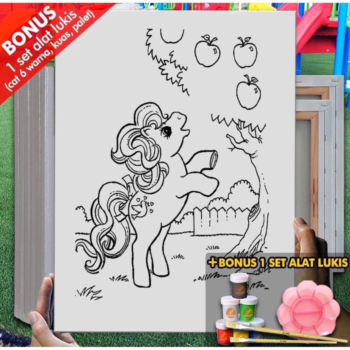 

Kanvas Lukis Coloring Mainan My Little Pony Terbaru 30x40cm MEL1129 Mewarnai Coloring