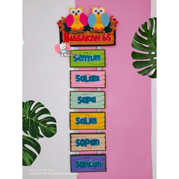 Hiasan dinding kelas Biasakan 5S / 6S pajangan kelas dekorasi kelas