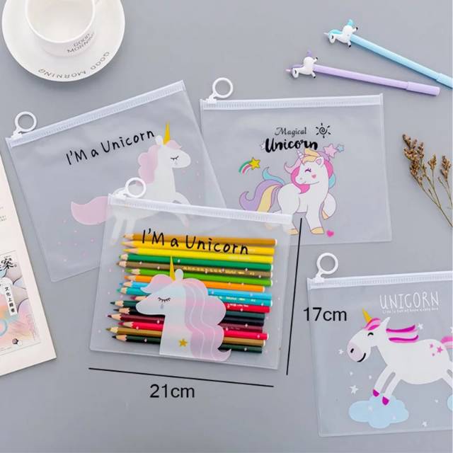 

Zipperbag Zipper Serbaguna Motif Unicorn Pouch Multifungsi Kotak Pensil Perhiasan Accessories
