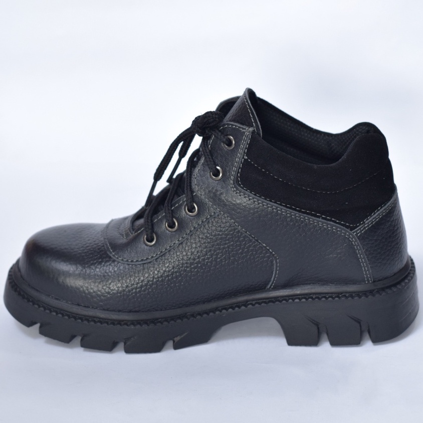 Sepatu Safety Pria Kulit Asli Ujung Besi Sepatu Proyek Work Shoes Grammer