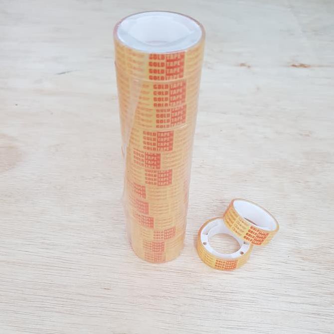 

Jual Isolasi Selotip Kecil Gold Tape 1/2 × 10