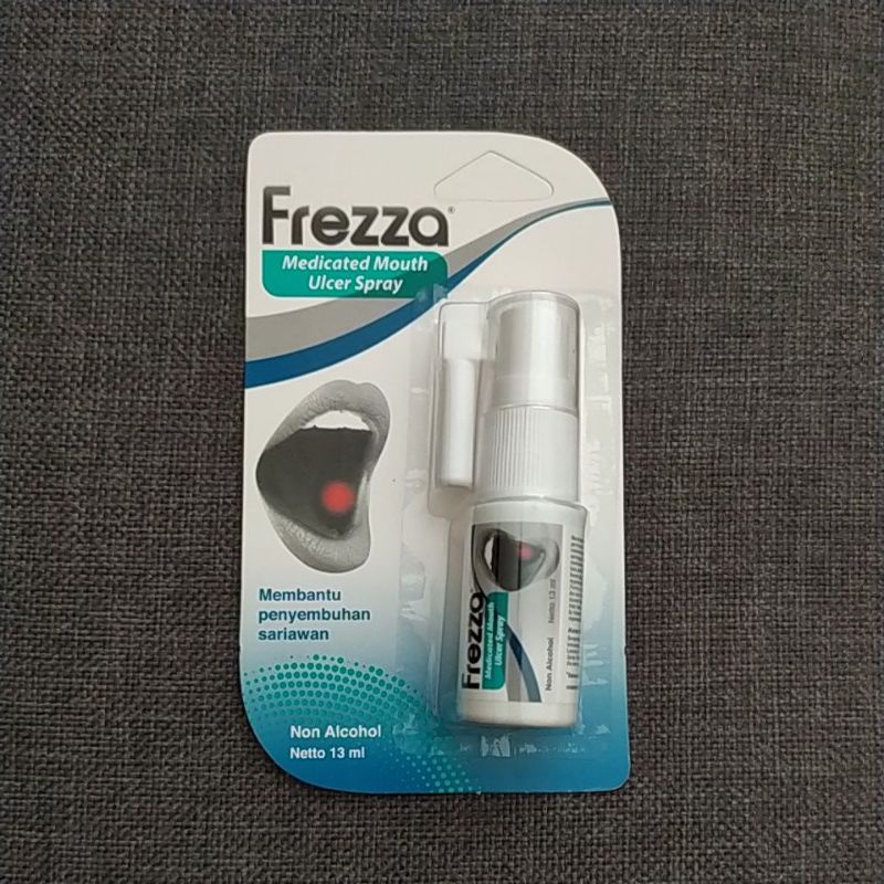 Frezza Medicated Mouth Ulcer Spray non alkohol 13 ml membantu penyembuhan sariawan