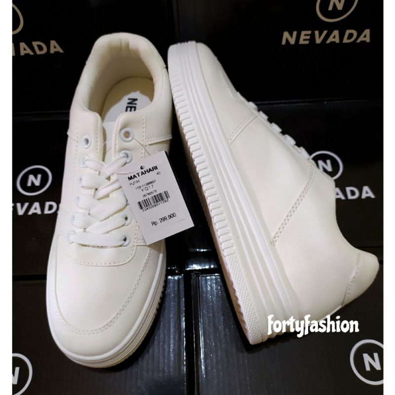 NEVADA Sepatu Sneakers Tali Putih Sport Branded  matahari original