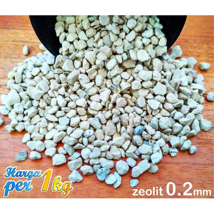 Media Tanam Pasir Batu Ziolit Zeolit Zeolite Putih 02 mm 1 kg