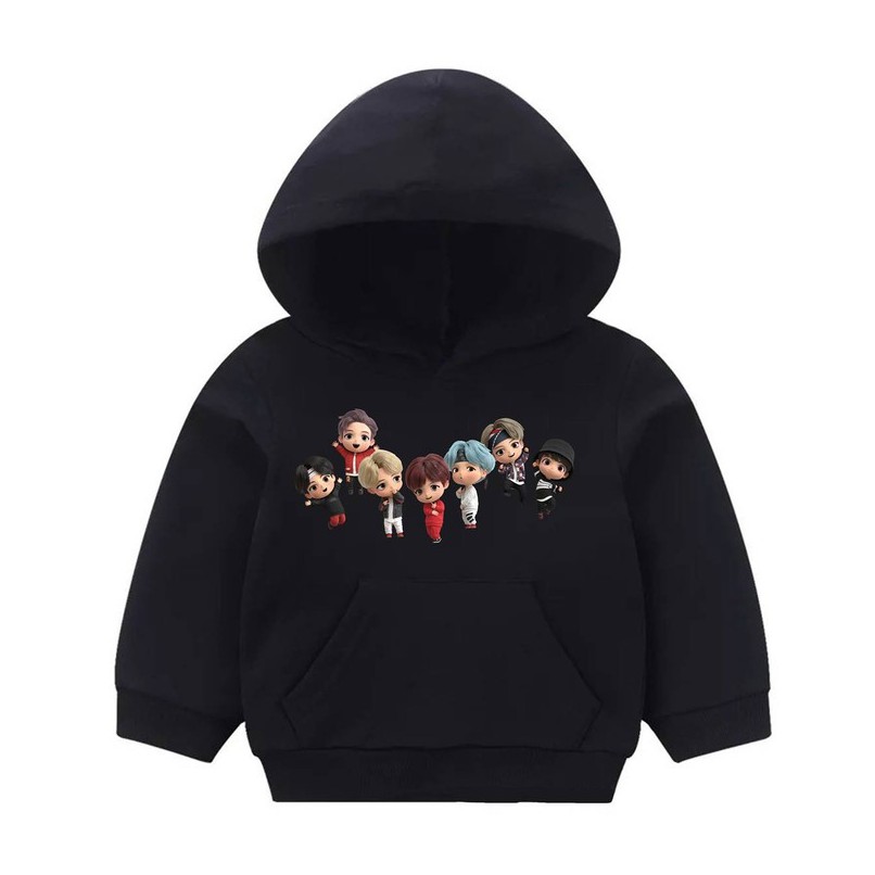 Sweater Anak Squad Hoodie Anak Fleece Umur 2 - 6 Tahun