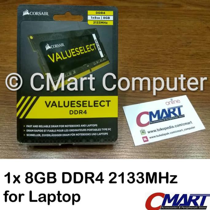 Corsair 8GB DDR4 2133 MHz SODIMM Memory RAM Laptop CMSO8GX4M1A2133C15