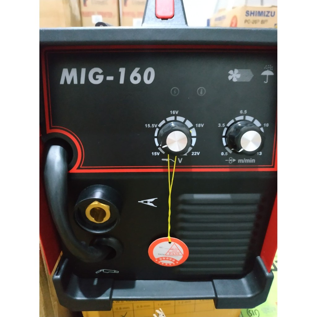 REDBO Mesin Las MIG160A 160 A MIG-160 Tanpa Gas CO2 1 Phase