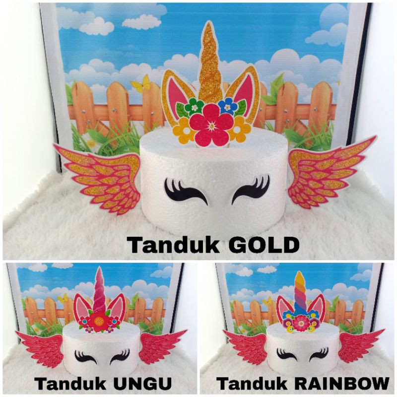 topper cake/topper kue/ hiasan kue UNICORN SAYAP