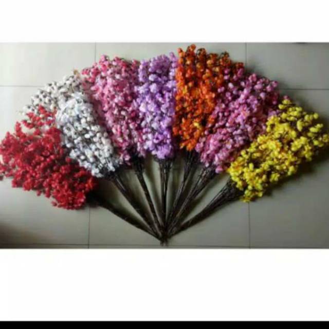 12tangkai bunga sakura bunga hias sakura