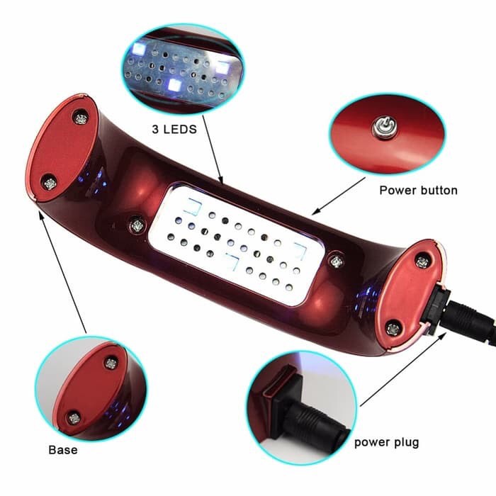 NAIL UV LAMP LENGKUNG UV LED GEL POLISH / ALAT PENGERING KUTEK GEL UV LED LAMP CURE UV LAMP