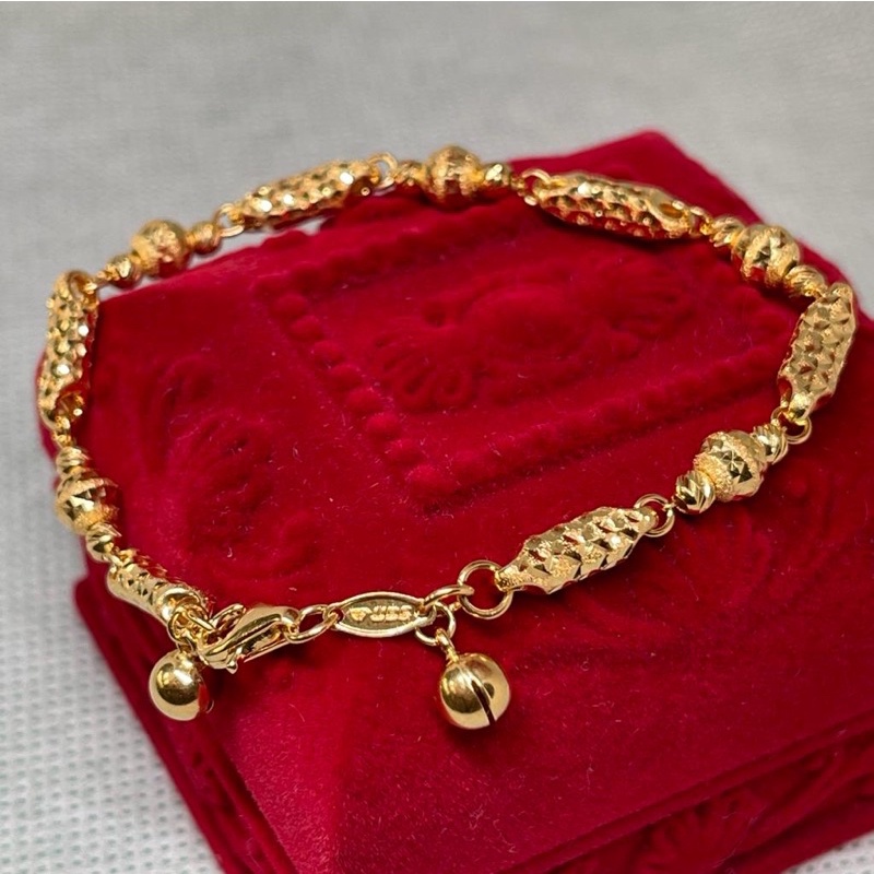Gelang tangan emas asli kadar 700 model beserta surat toko kami.
